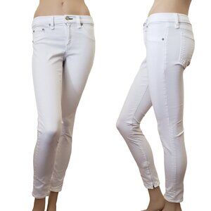 Rag & Bone Ankle Zipper Jeans SZ 26 White